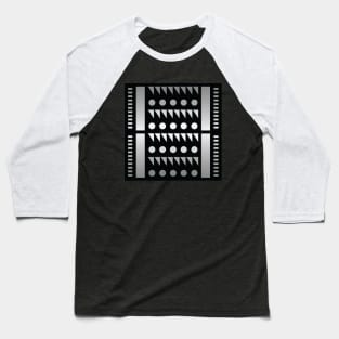 “Dimensional Waves” - V.1 Grey - (Geometric Art) (Dimensions) - Doc Labs Baseball T-Shirt